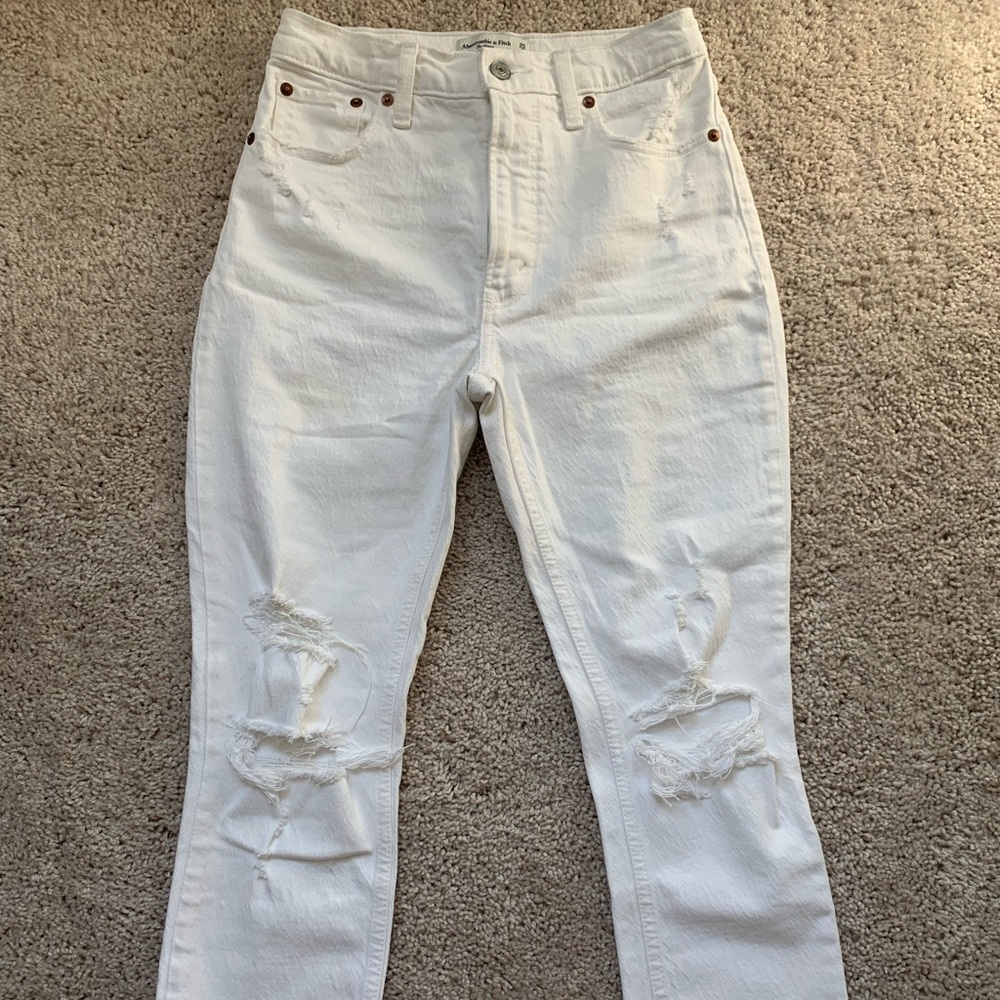 Abercrombie & fitch white jeans